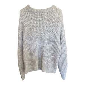 A New Day Women's Gray Chunky Knit Crewneck Pullover Sweater